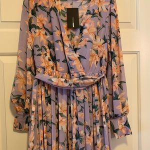 Fashion Nova Park Avenue Maxi Dress lavender combo